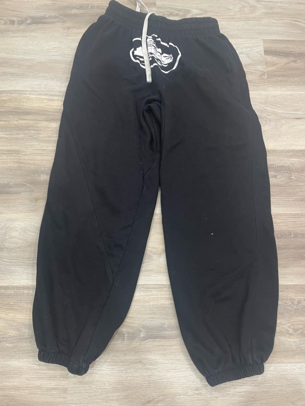 Black Men's Drawstring Jogger Sweatpants with Logo